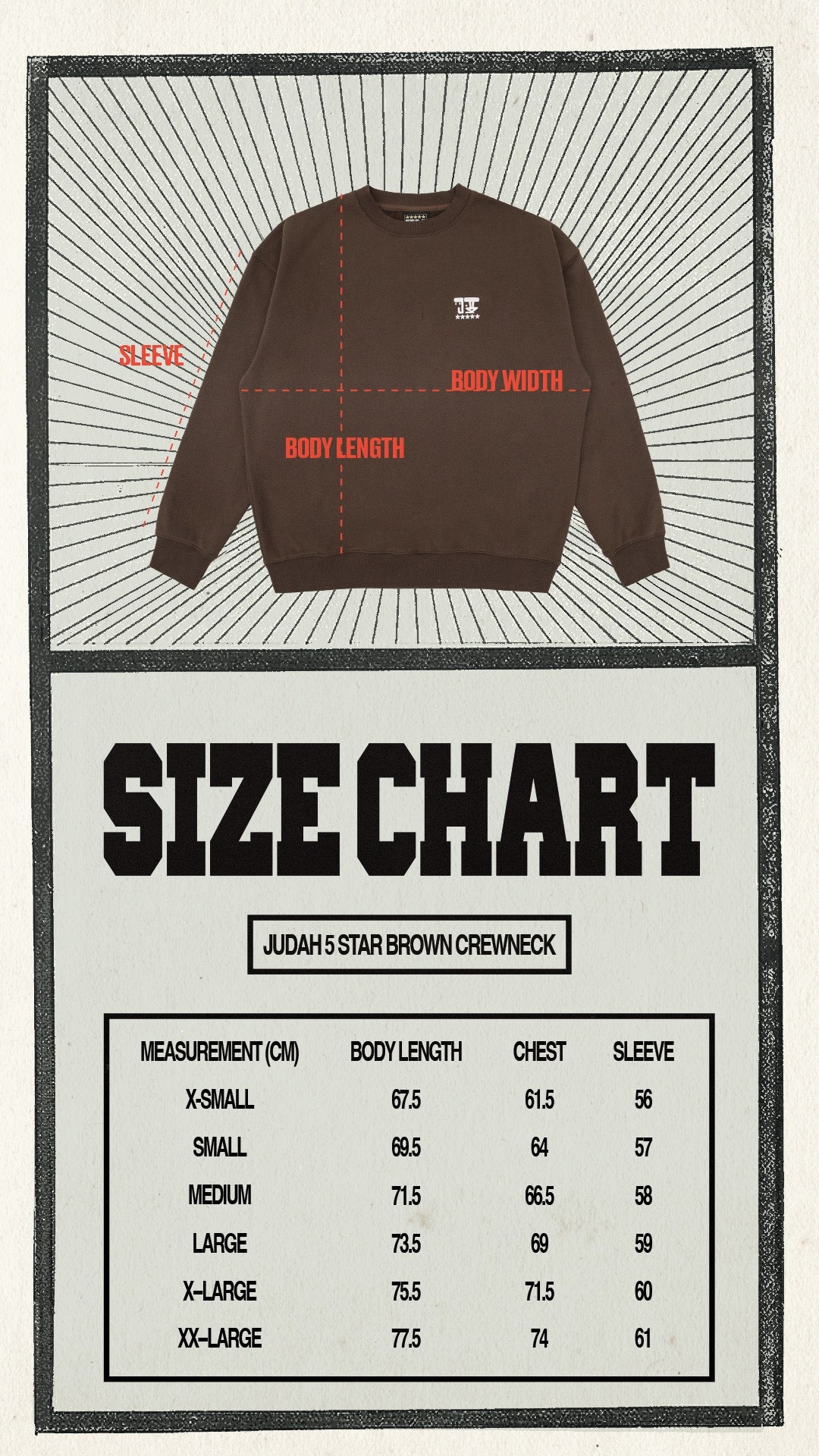 5-STAR WWT LOGO CREWNECK CHOCOLATE BROWN