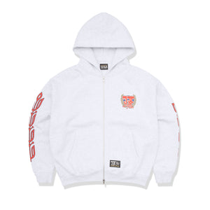 JT RACING ZIP UP HEATHER GREY