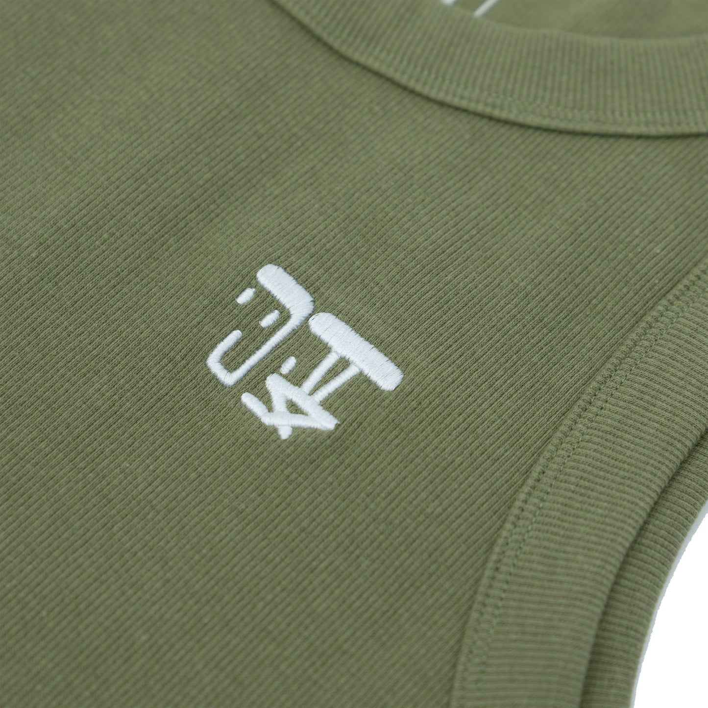 THE HENCHEST RIBBED TANK - ARMY GREEN