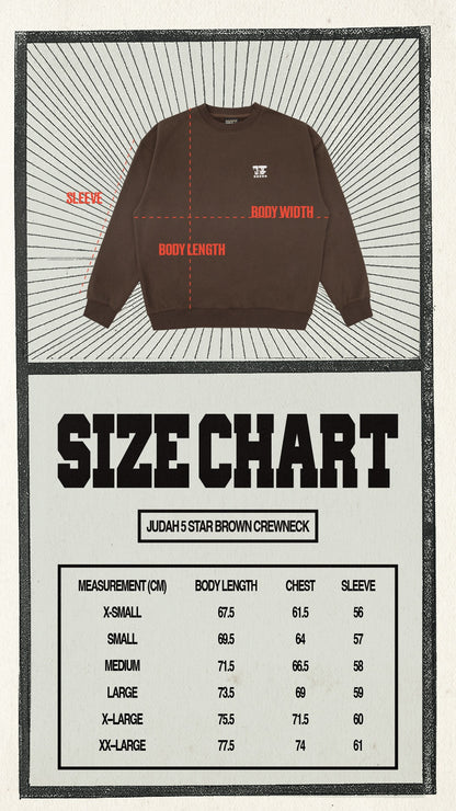 5-STAR WWT LOGO CREWNECK CHOCOLATE BROWN