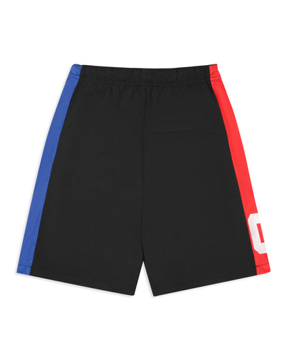 WWT 2 TONE ACTIVEWEAR SHORTS RED/BLACK/BLUE