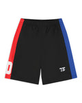 WWT 2 TONE ACTIVEWEAR SHORTS RED/BLACK/BLUE