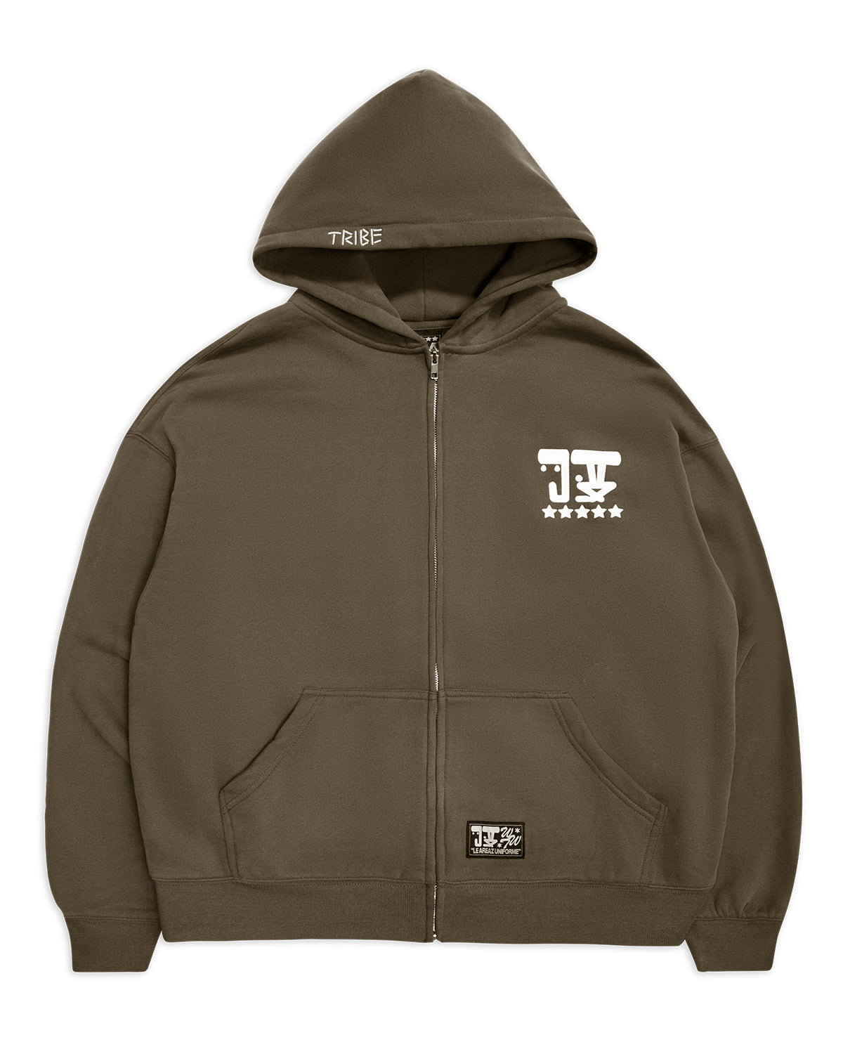 JUDAH 5 STAR ZIP UP JACKET - ARMY GREEN