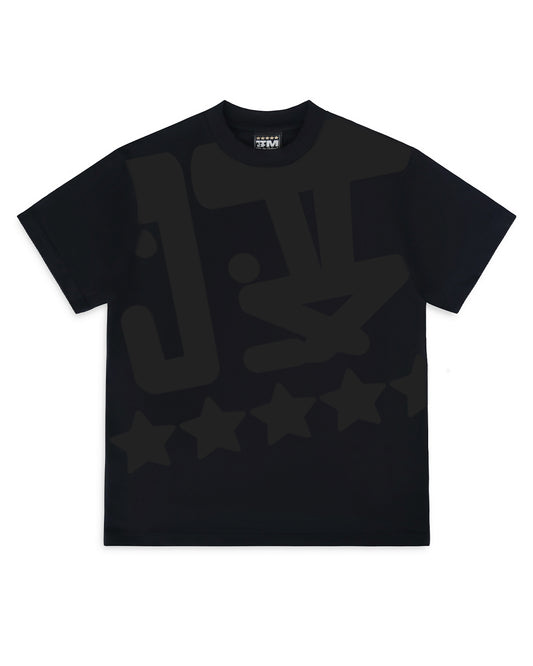 BIG OL 5-STAR SHORT SLEEVE TEE BLACK