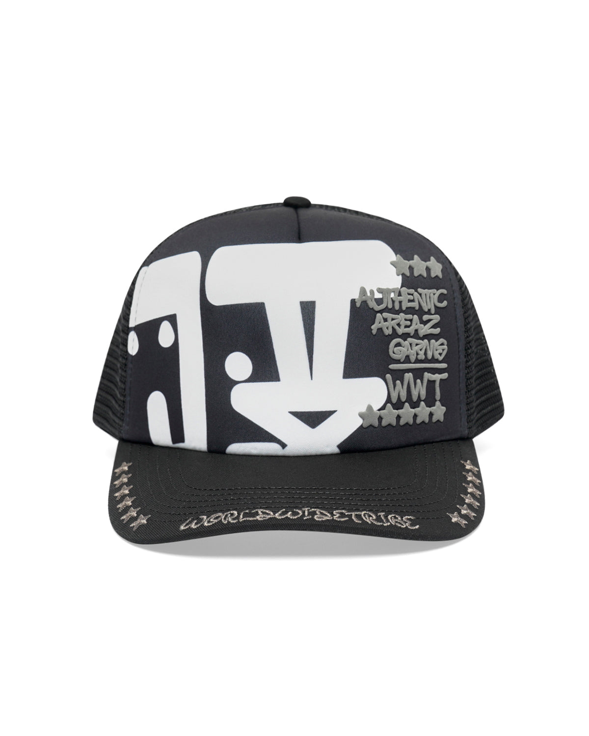 WWT LOGO TRUCKER HAT - BLACK/GREY - OSFA