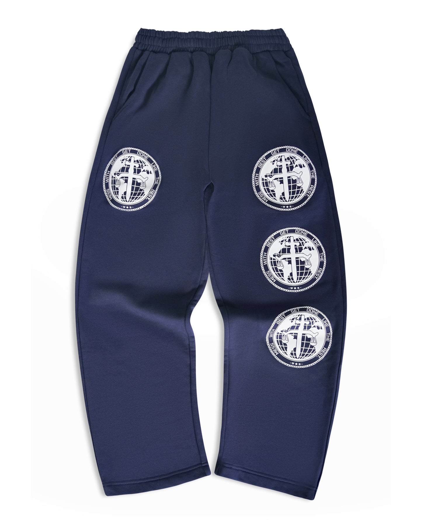MTN x JUDAH BALANCE OF LIFE SWEATPANTS - NAVY BLUE