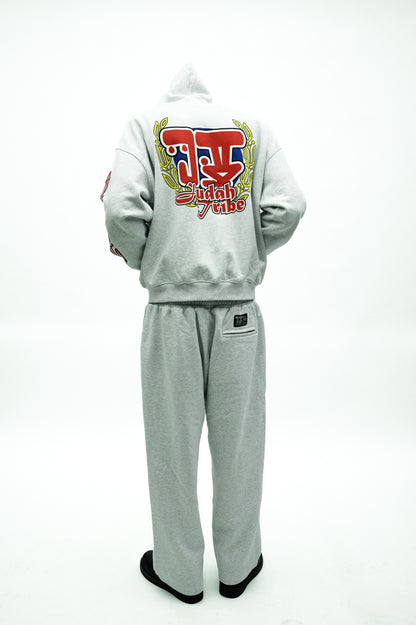 JT RACING ZIP UP HEATHER GREY