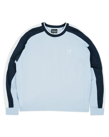 5 STAR 2TONE LONG SLEEVE TEE - BABY BLUE