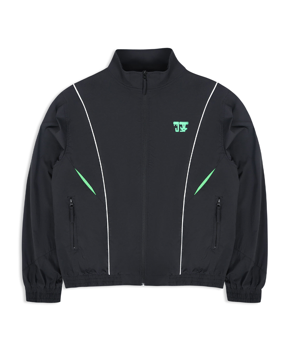 MILITANT SHOCS TRACK JACKET - BLACK/GREEN