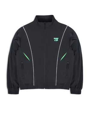 MILITANT SHOCS TRACK JACKET - BLACK/GREEN