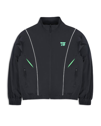MILITANT SHOCS TRACK JACKET - BLACK/GREEN