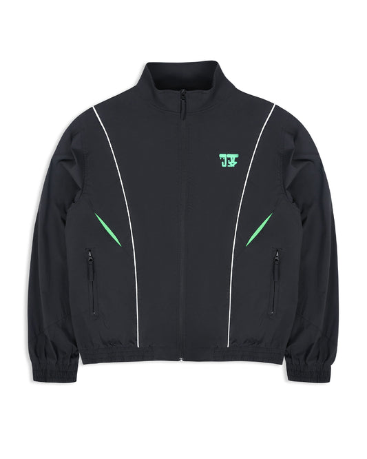 MILITANT SHOCS TRACK JACKET - BLACK/GREEN