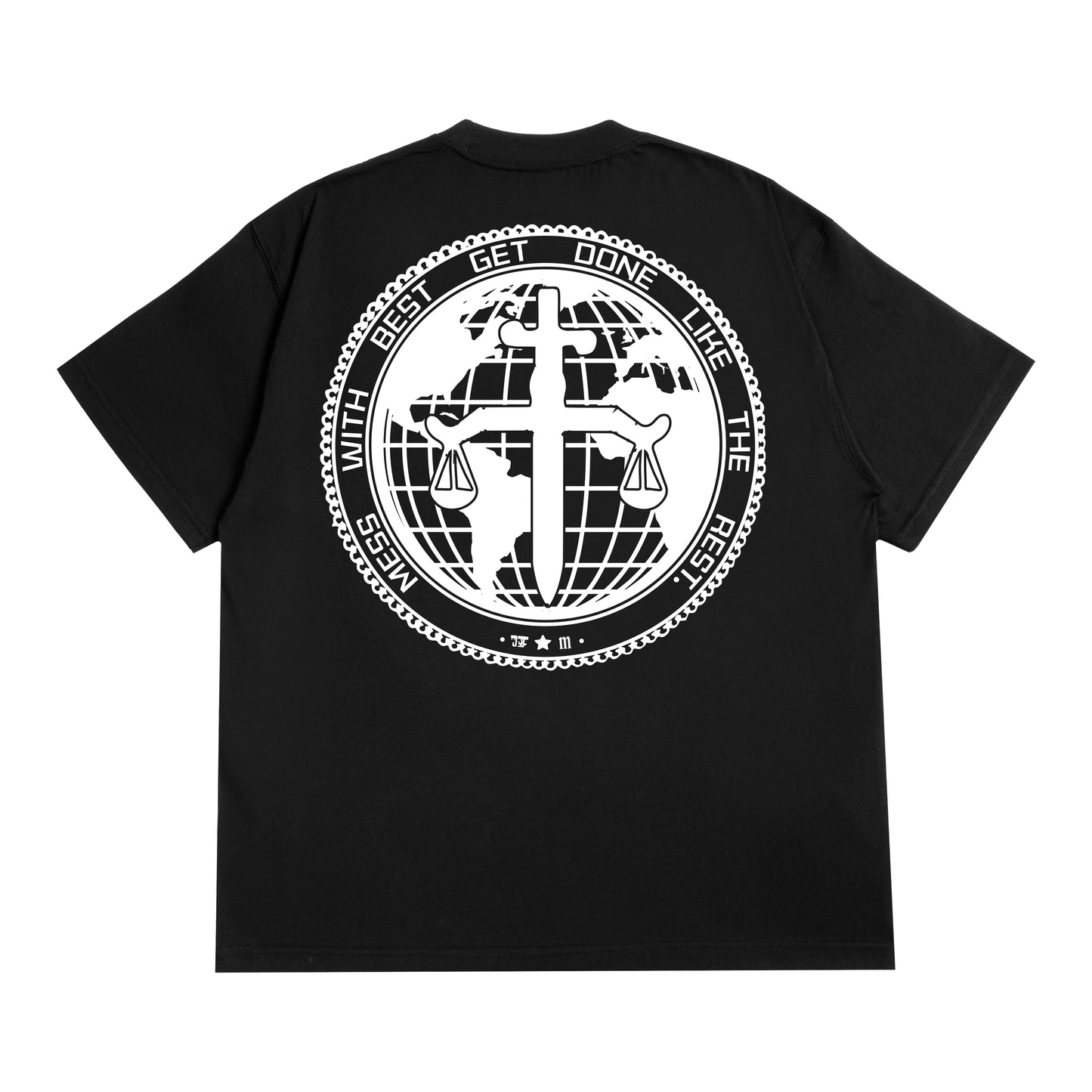 MTN x JUDAH. BALANCE OF LIFE SHORT SLEEVE T-SHIRT BLACK
