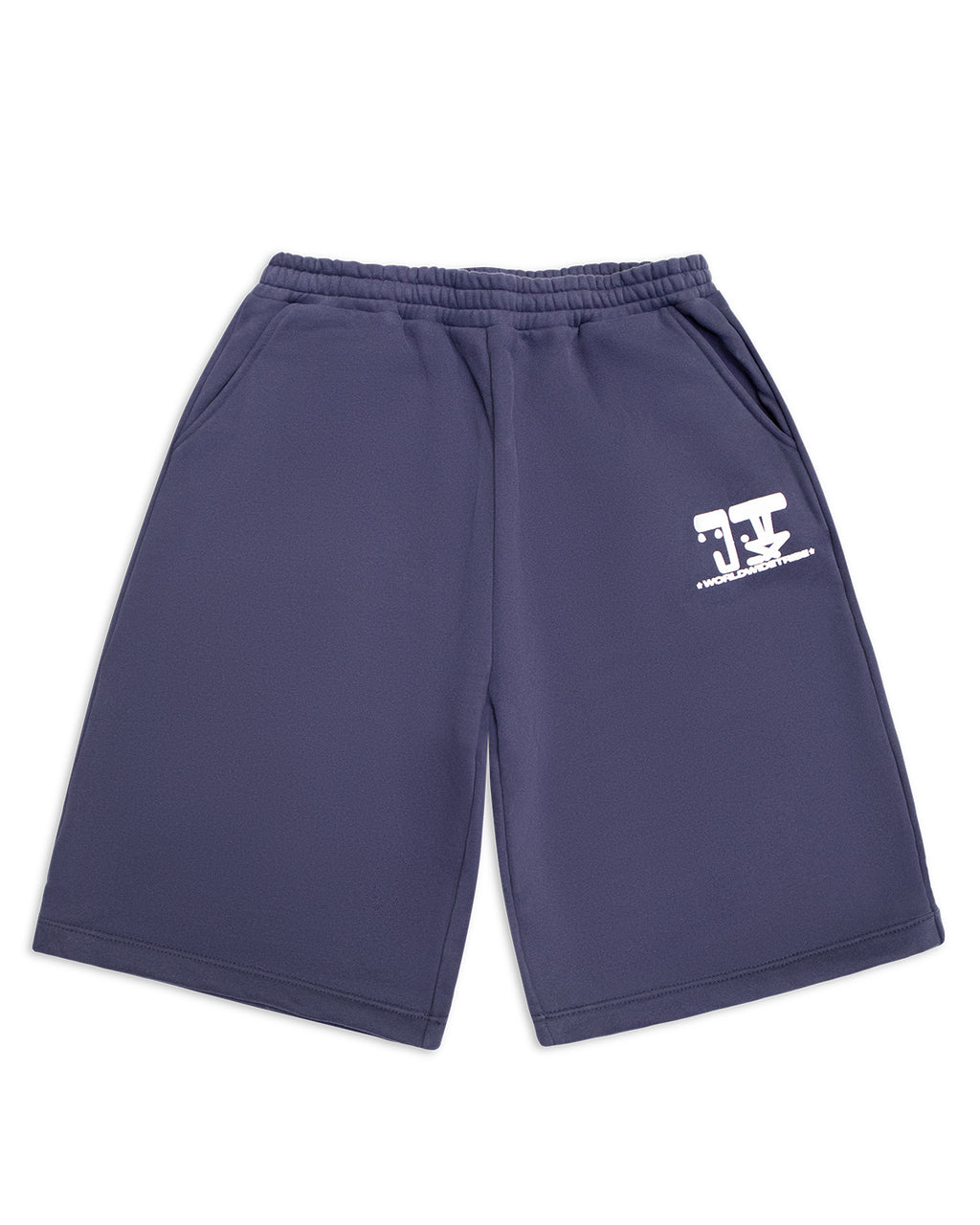 WWT LOGO FLEECE SHORTS - NAVY BLUE