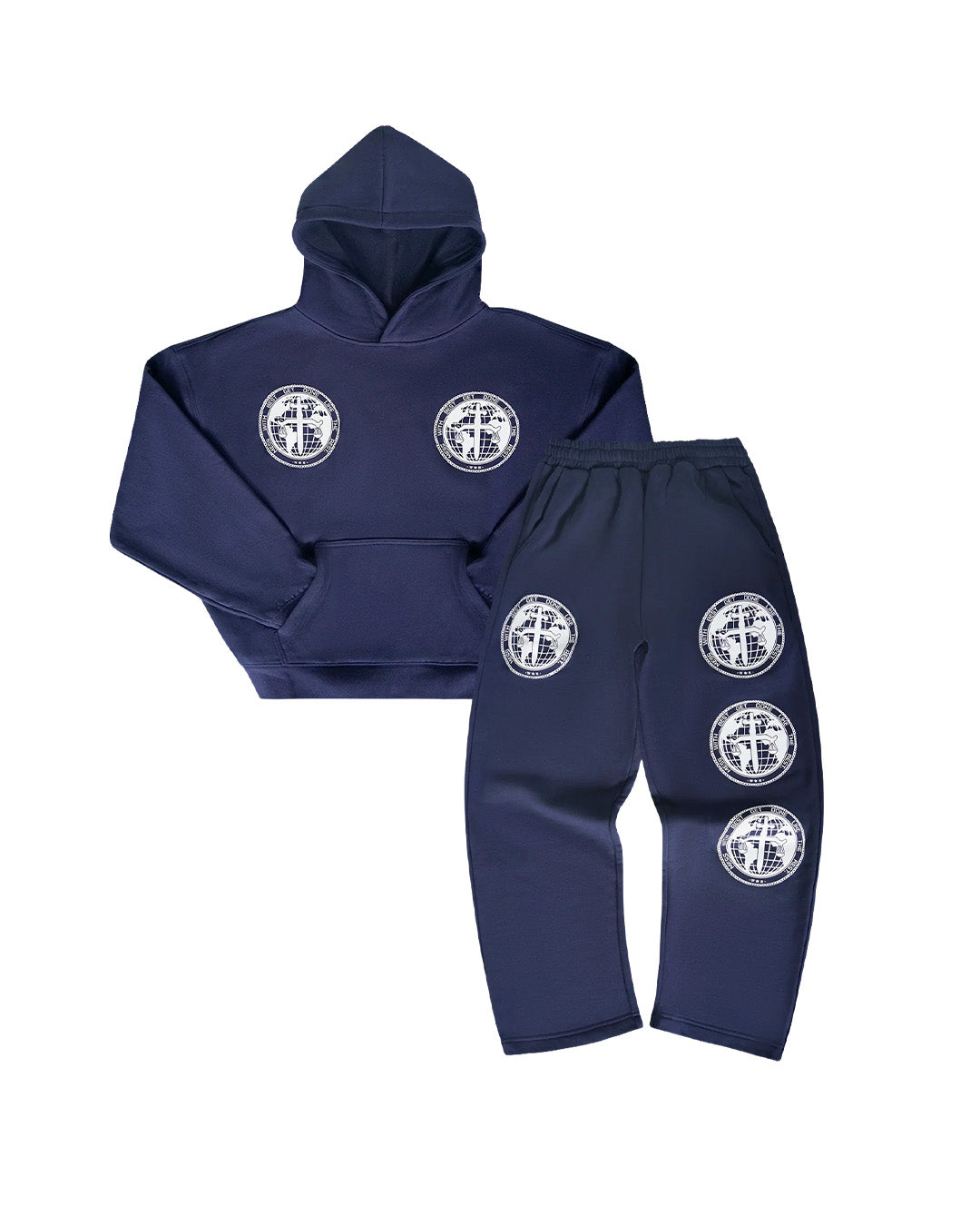 MTN x JUDAH BALANCE OF LIFE HOODIE + SWEATPANTS - NAVY BLUE
