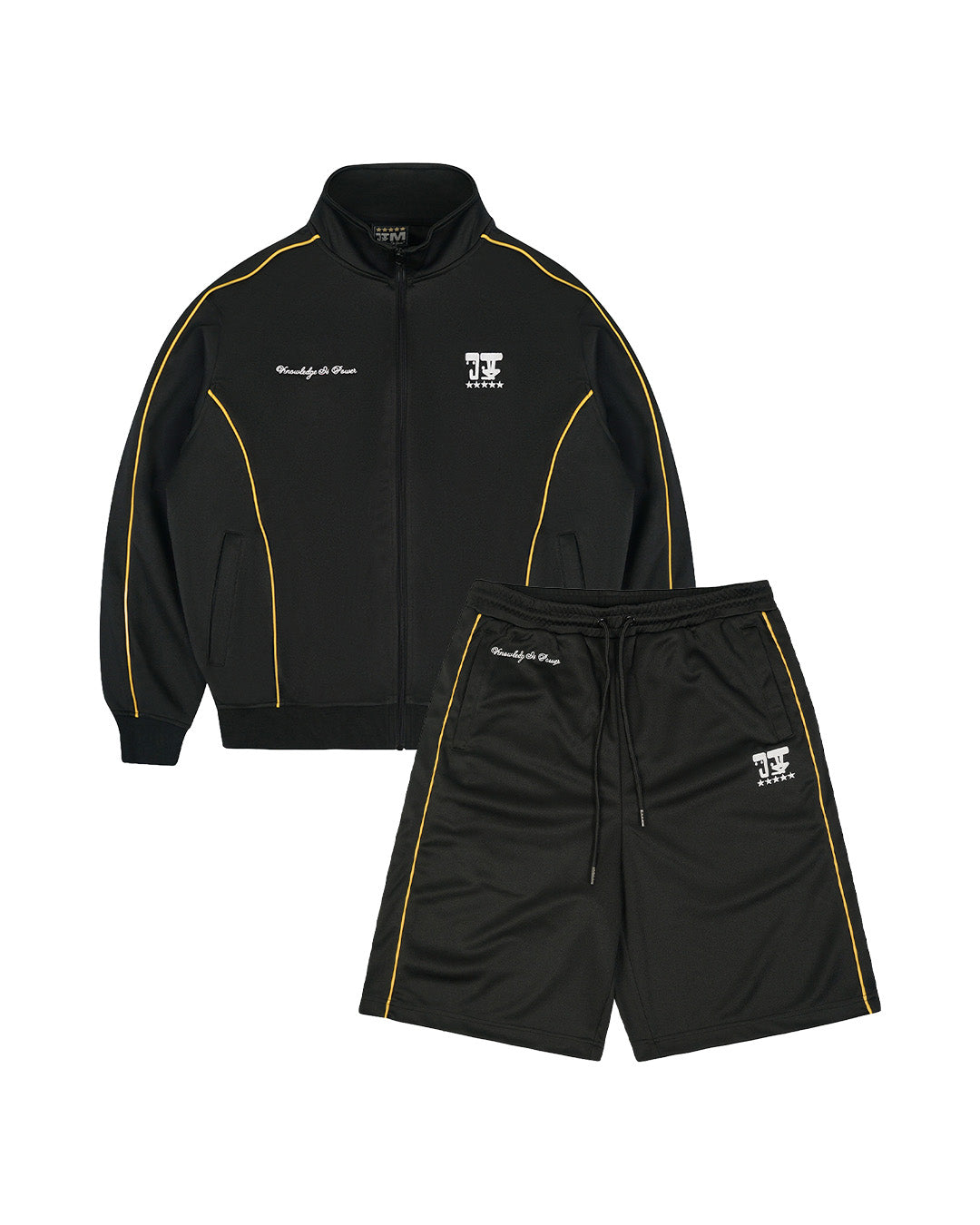 JEEDLES WWT SCUBA JACKET +  SHORTS - BLACK/YELLOW