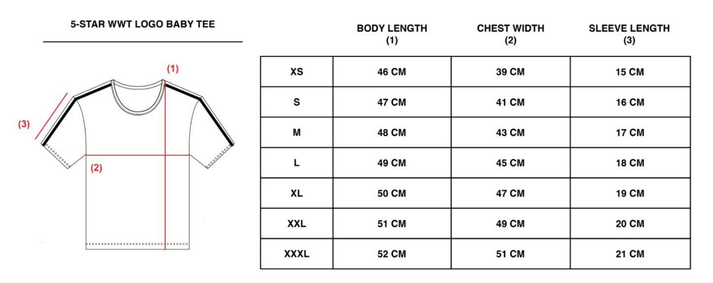 5-STAR BABY TEE - WHITE/PURPLE