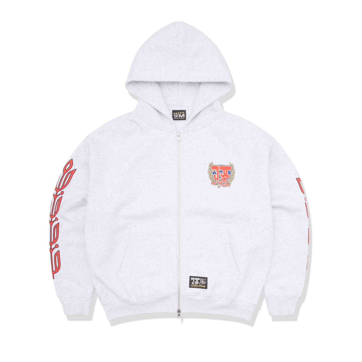 JT RACING ZIP UP HEATHER GREY