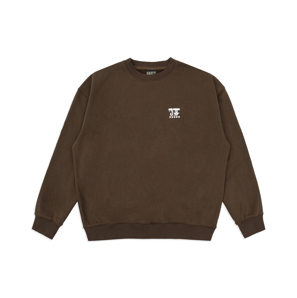 5-STAR WWT LOGO CREWNECK CHOCOLATE BROWN