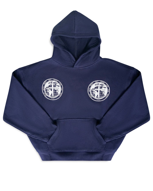 MTN x JUDAH BALANCE OF LIFE HOODIE - NAVY BLUE