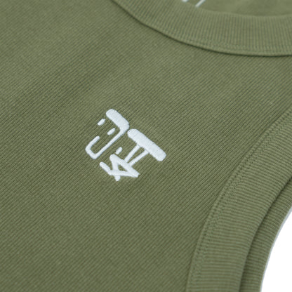 THE HENCHEST RIBBED TANK - ARMY GREEN