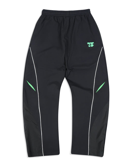 MILITANT SHOCS TRACKPANTS - BLACK/GREEN