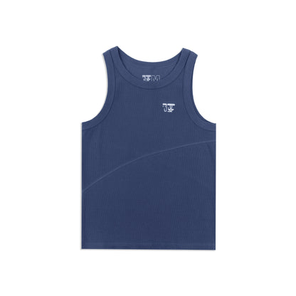 THE HENCHEST RIBBED TANK - NAVY BLUE