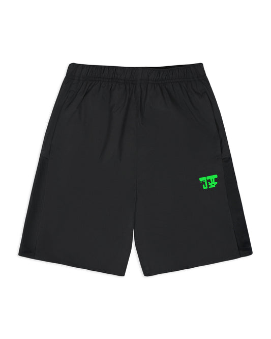 MILITANT ACTIVE SHORTS - BLACK/GREEN